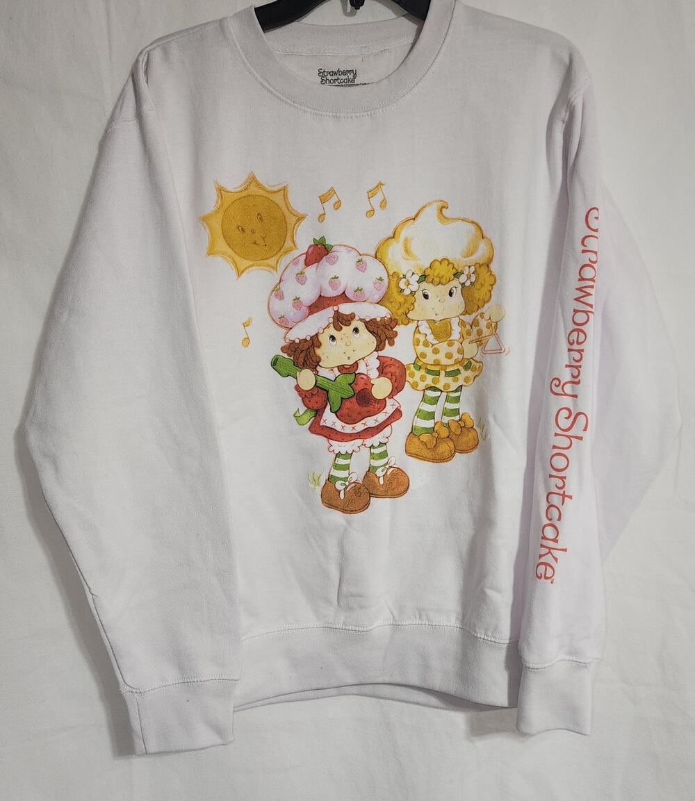 strawberry shortcake playing instruments sweatshirt women's size medium